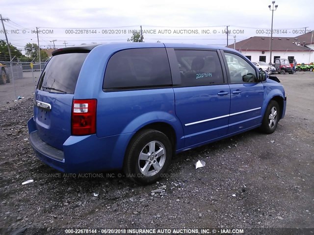 2D8HN54P68R763653 - 2008 DODGE GRAND CARAVAN SXT BLUE photo 4