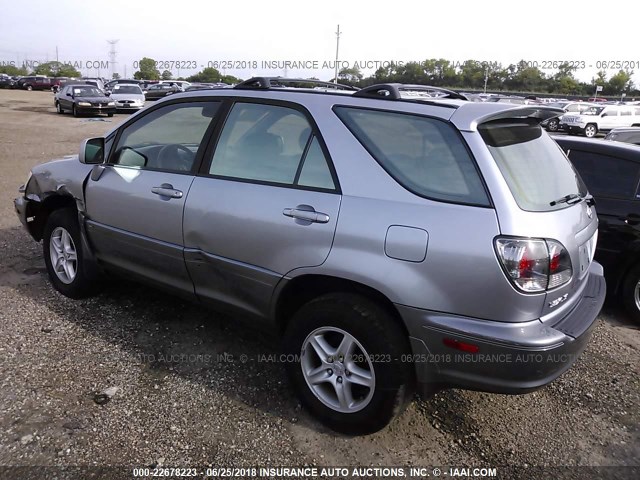 JTJHF10U720238034 - 2002 LEXUS RX 300 SILVER photo 3