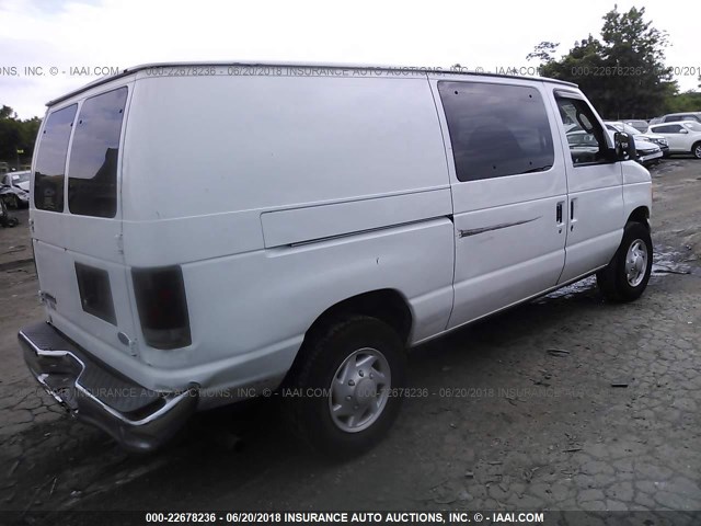 1FTNE14W97DB27988 - 2007 FORD ECONOLINE E150 VAN WHITE photo 4