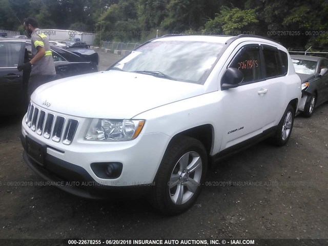 1J4NF1FB5BD188488 - 2011 JEEP COMPASS SPORT WHITE photo 2