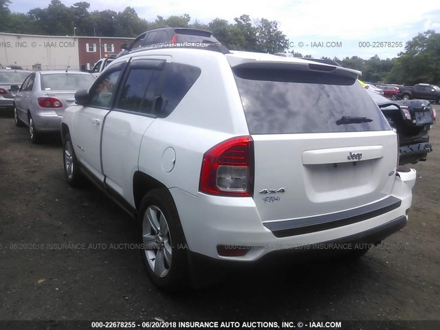 1J4NF1FB5BD188488 - 2011 JEEP COMPASS SPORT WHITE photo 3