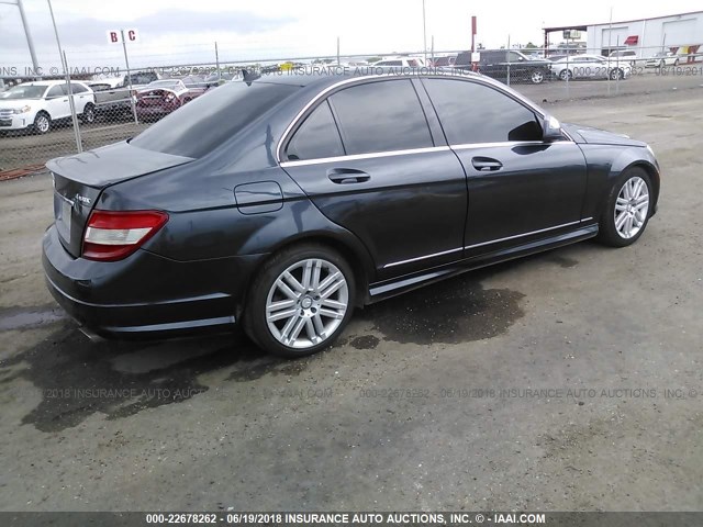 WDDGF81X79R074957 - 2009 MERCEDES-BENZ C 300 4MATIC GRAY photo 4