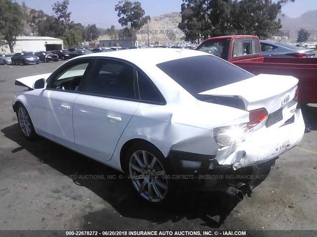 WAULF78K19N040109 - 2009 AUDI A4 2.0T QUATTRO WHITE photo 3