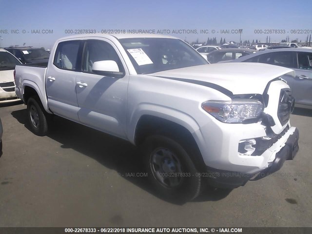 5TFAX5GN4JX111397 - 2018 TOYOTA Tacoma DOUBLE CAB/SR/SR5 WHITE photo 1