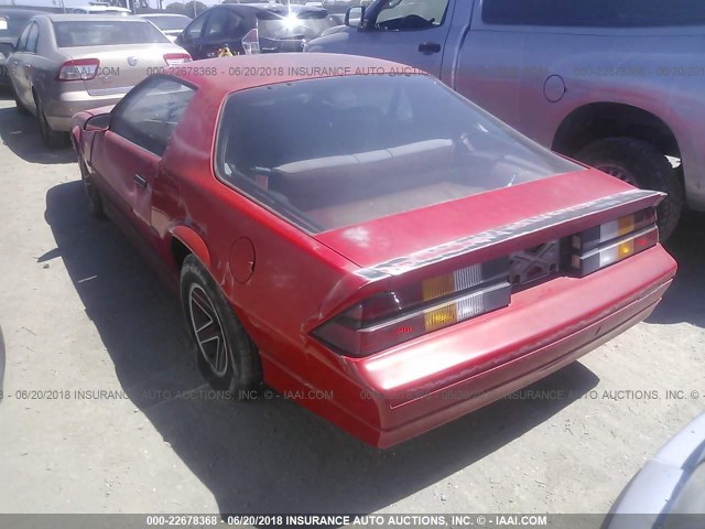 1G1FP21E4KL161490 - 1989 CHEVROLET CAMARO RED photo 3