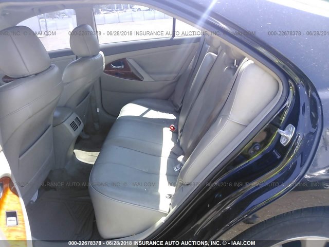 4T1BE46K58U199895 - 2008 TOYOTA CAMRY CE/LE/XLE/SE BLACK photo 8