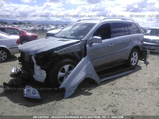 4JGBF7BE2CA794342 - 2012 MERCEDES-BENZ GL 450 4MATIC SILVER photo 2