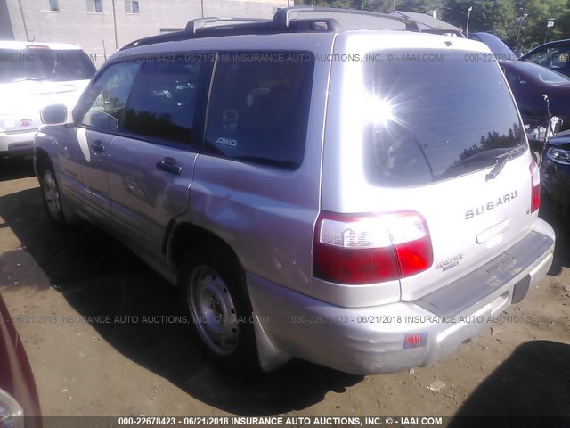 JF1SF65661H725831 - 2001 SUBARU FORESTER S SILVER photo 3