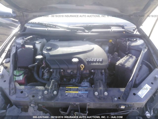 2G1WT58K689179823 - 2008 CHEVROLET IMPALA LT GRAY photo 10
