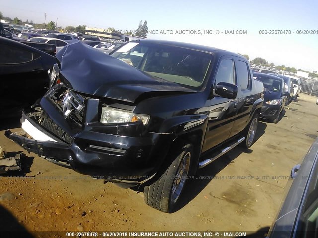 2HJYK16596H516265 - 2006 HONDA RIDGELINE RTL BLACK photo 2