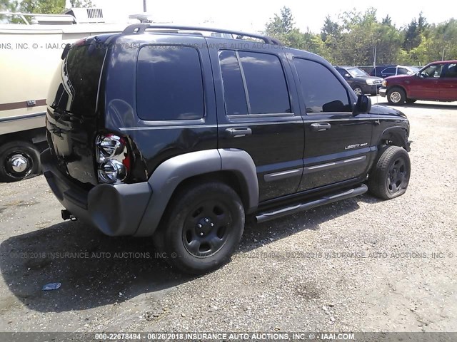 1J4GL48KX3W691469 - 2003 JEEP LIBERTY SPORT/FREEDOM BLACK photo 4