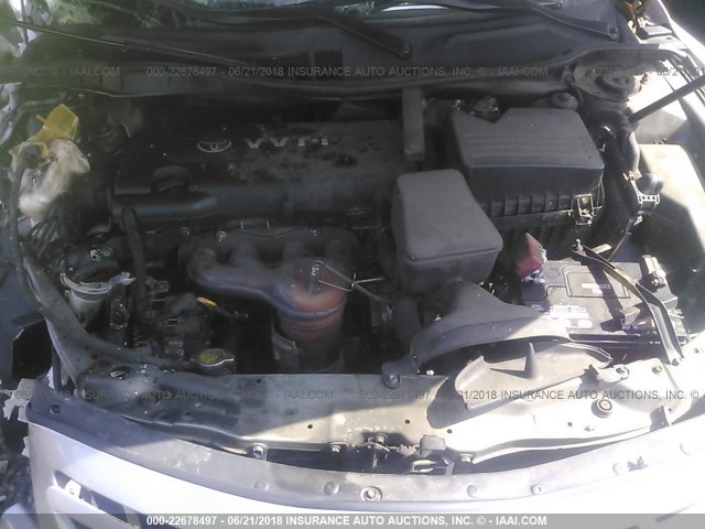 4T1BE46K58U740279 - 2008 TOYOTA CAMRY CE/LE/XLE/SE SILVER photo 10