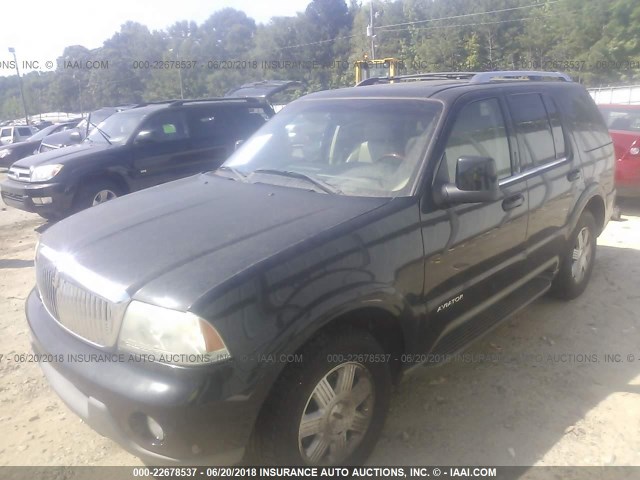 5LMEU88H25ZJ12197 - 2005 LINCOLN AVIATOR BLACK photo 2