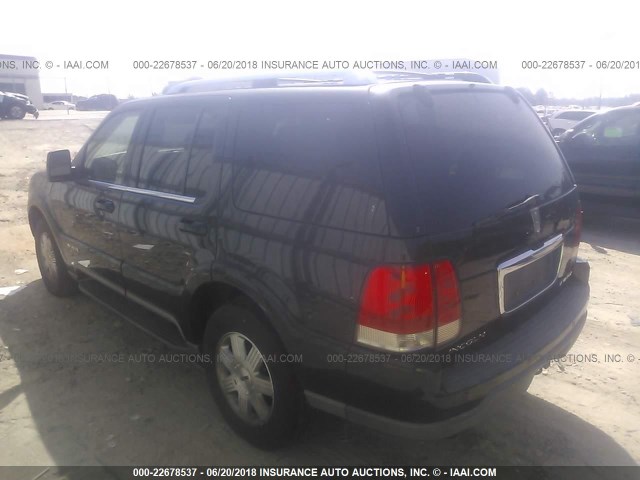 5LMEU88H25ZJ12197 - 2005 LINCOLN AVIATOR BLACK photo 3
