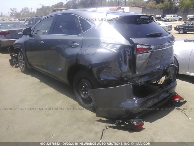 JTJYARBZ9F2015204 - 2015 LEXUS NX 200T GRAY photo 3