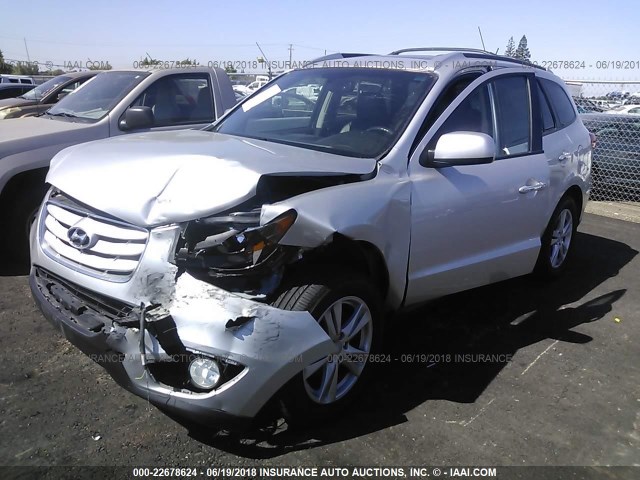 5XYZK4AG2BG001961 - 2011 HYUNDAI SANTA FE LIMITED SILVER photo 2