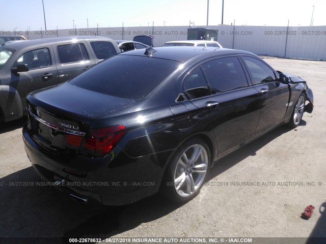 WBAYE8C50ED136460 - 2014 BMW 750 LI BLACK photo 4