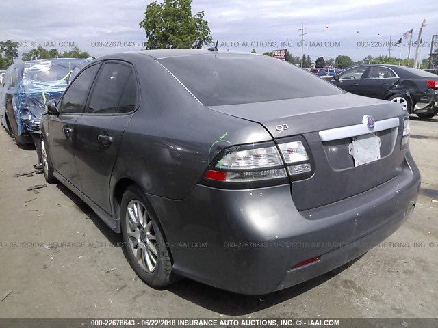 YS3FB49Y781151226 - 2008 SAAB 9-3 2.0T GRAY photo 3