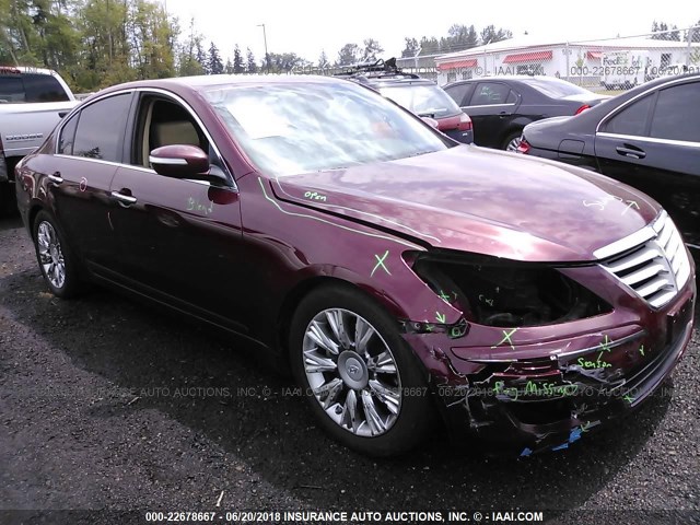 KMHGC46E99U022886 - 2009 HYUNDAI GENESIS 3.8L MAROON photo 1