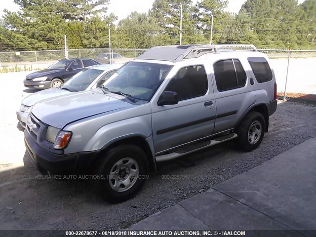 5N1ED28T01C590815 - 2001 NISSAN XTERRA XE/SE SILVER photo 2