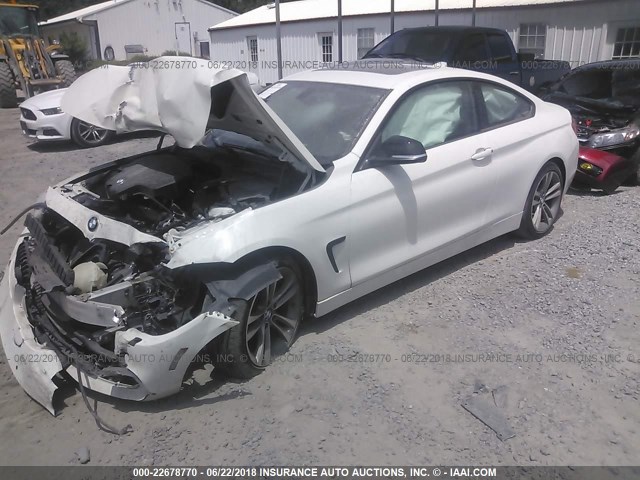 WBA3N9C59EF722076 - 2014 BMW 428 XI WHITE photo 2
