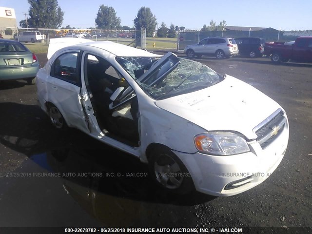 KL1TD5DE5AB126176 - 2010 CHEVROLET AVEO LS/LT WHITE photo 1