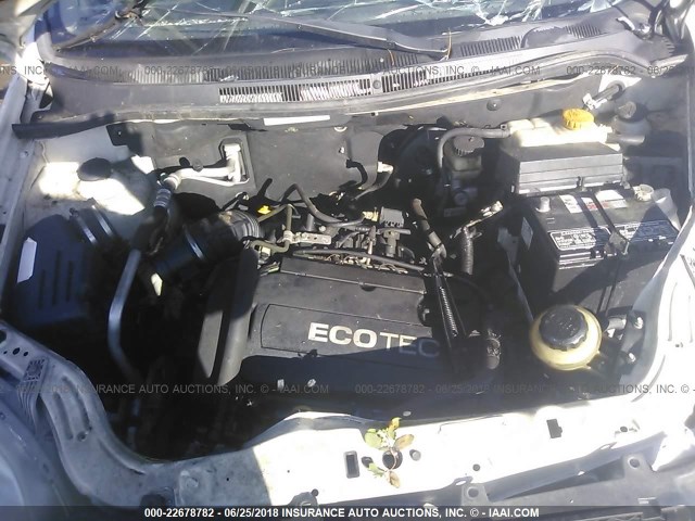 KL1TD5DE5AB126176 - 2010 CHEVROLET AVEO LS/LT 白色 照片 10