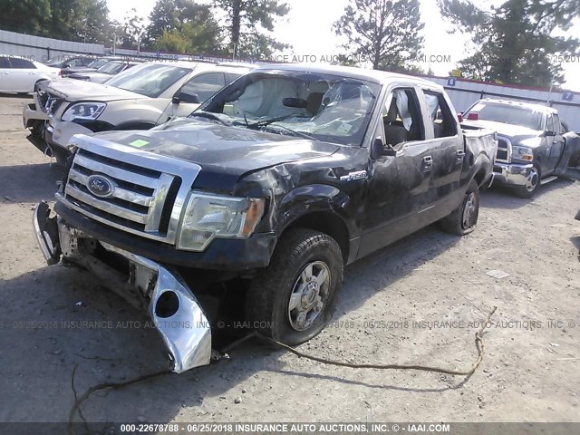 1FTFW1EF2CFC36775 - 2012 FORD F150 SUPERCREW BLACK photo 2