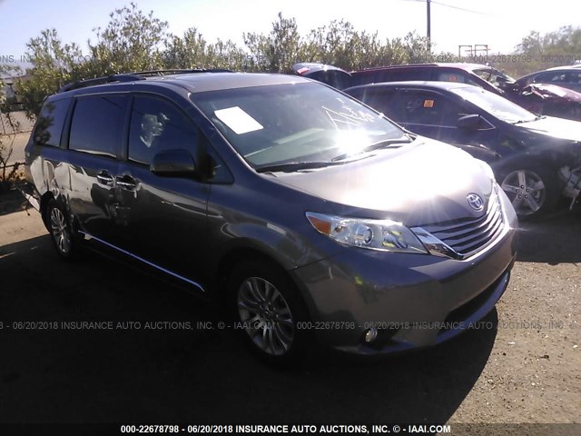 5TDYK3DCXGS720190 - 2016 TOYOTA SIENNA XLE/LIMITED GRAY photo 1