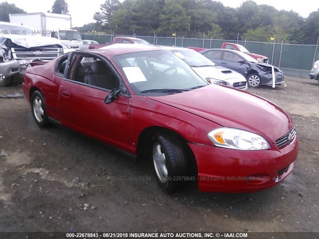 2G1WJ15K079347456 - 2007 CHEVROLET MONTE CARLO LS RED photo 1