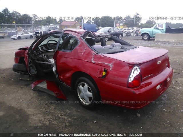 2G1WJ15K079347456 - 2007 CHEVROLET MONTE CARLO LS RED photo 3