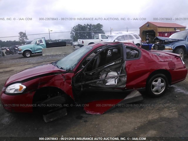 2G1WJ15K079347456 - 2007 CHEVROLET MONTE CARLO LS RED photo 6
