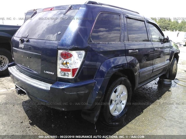 1J4GR48K95C697332 - 2005 JEEP GRAND CHEROKEE LAREDO/COLUMBIA/FREEDOM Dark Blue photo 4