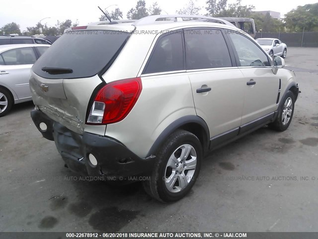 3GNAL2EK9DS612432 - 2013 CHEVROLET CAPTIVA LS TAN photo 4