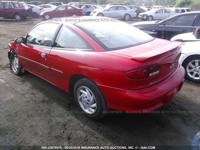 1G1JC1249X7314094 - 1999 CHEVROLET CAVALIER RS RED photo 3