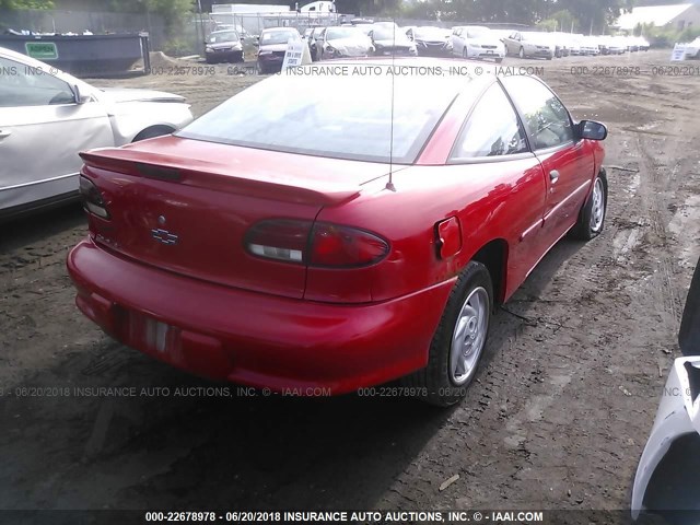 1G1JC1249X7314094 - 1999 CHEVROLET CAVALIER RS RED photo 4