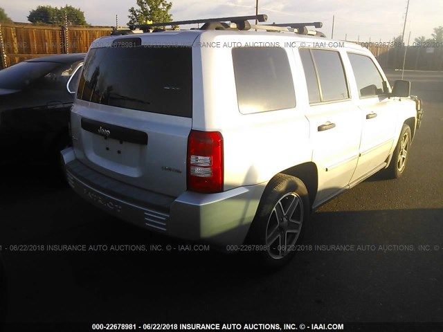 1J4FF48B89D120859 - 2009 JEEP PATRIOT LIMITED SILVER photo 4