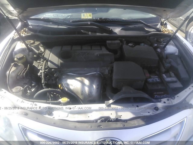 4T4BF3EK5BR201487 - 2011 TOYOTA CAMRY SE/LE/XLE ვერცხლისფერი ფოტო 10
