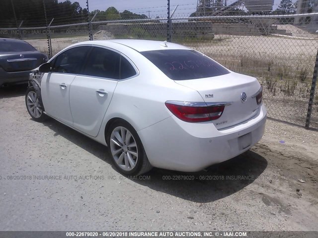 1G4PR5SK6C4141115 - 2012 BUICK VERANO CONVENIENCE WHITE photo 3