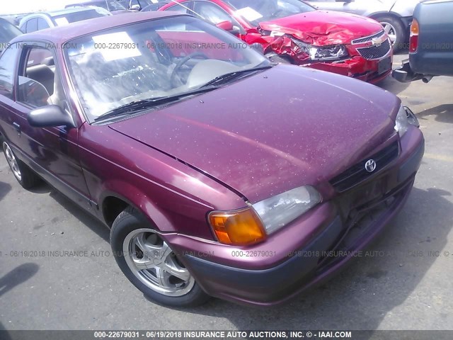 JT2EL56D8S0094645 - 1995 TOYOTA TERCEL DX MAROON photo 1