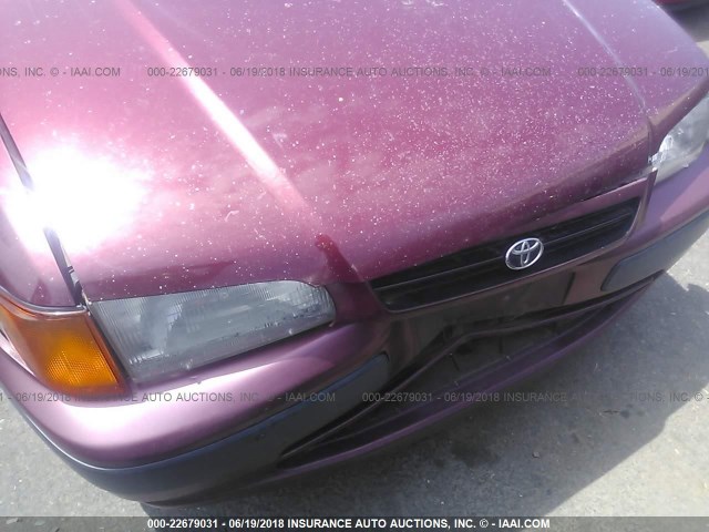 JT2EL56D8S0094645 - 1995 TOYOTA TERCEL DX MAROON photo 6