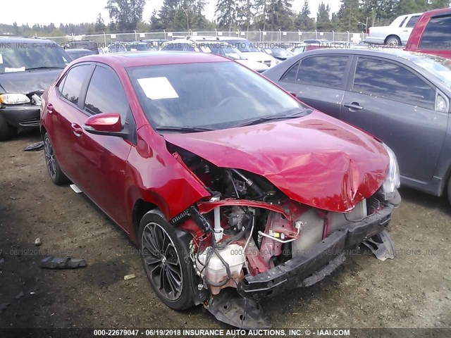 2T1BURHE0FC433155 - 2015 TOYOTA COROLLA L/LE/LE PLS/PRM/S/S PLS RED photo 1