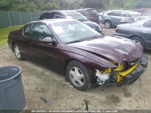 2G1WX12K839184665 - 2003 CHEVROLET MONTE CARLO SS MAROON photo 1