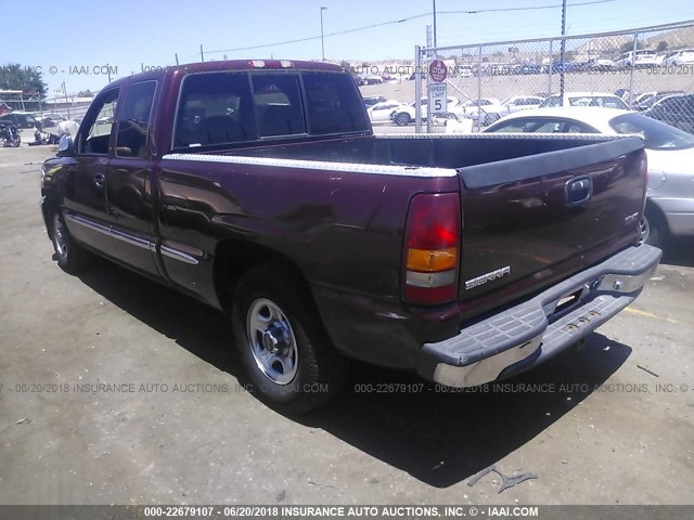 2GTEC19V111272760 - 2001 GMC NEW SIERRA C1500 BURGUNDY photo 3