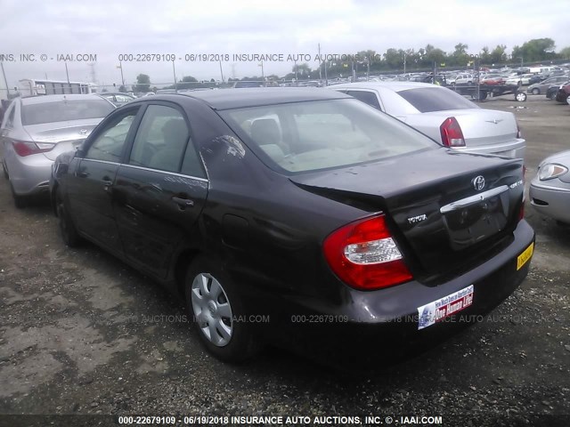 4T1BE32K22U500288 - 2002 TOYOTA CAMRY LE/XLE/SE იასამნისფერი ფოტო 3