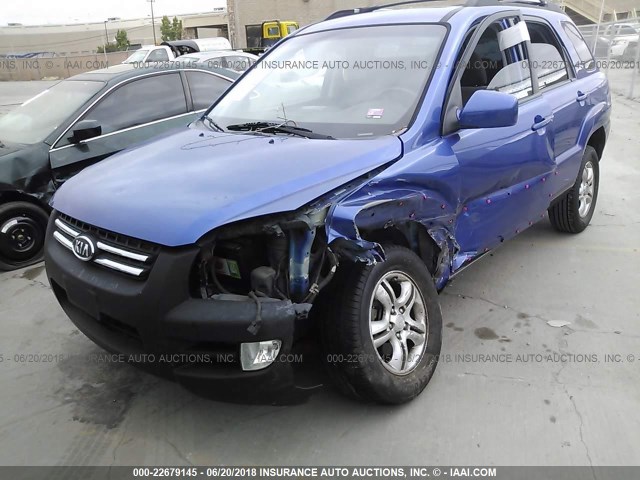 KNDJF723287455924 - 2008 KIA SPORTAGE EX/LX BLUE photo 2