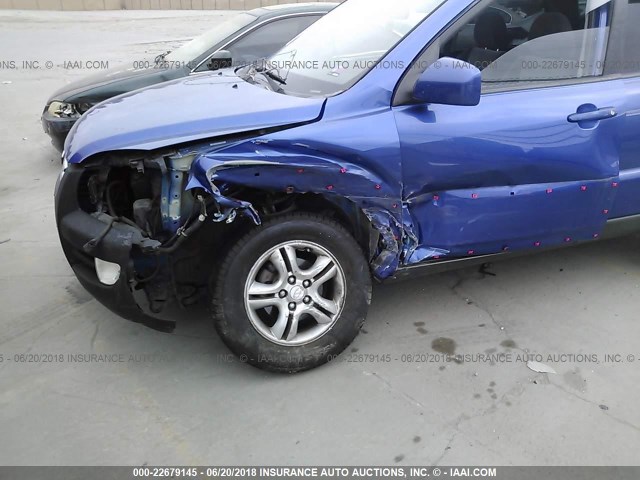 KNDJF723287455924 - 2008 KIA SPORTAGE EX/LX BLUE photo 6