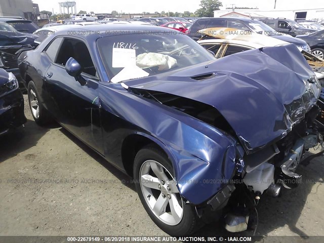 2C3CDYAG1EH133482 - 2014 DODGE CHALLENGER SXT BLUE photo 1