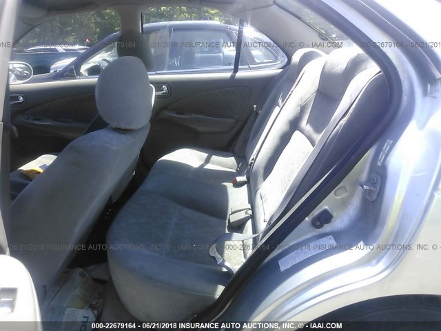 3N1CB51D73L791725 - 2003 NISSAN SENTRA XE/GXE SILVER photo 8