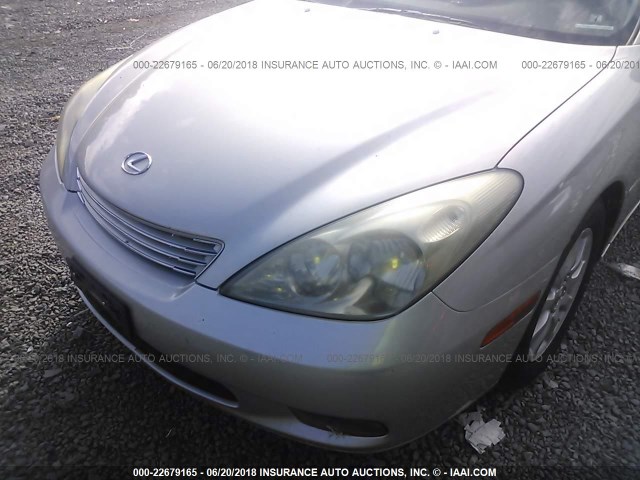 JTHBF30G136013359 - 2003 LEXUS ES 300 SILVER photo 6